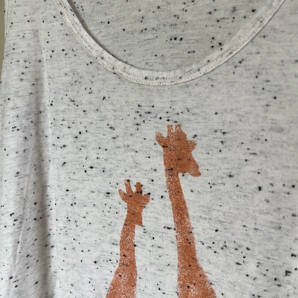 Anthropologie Ace Delivery White Giraffe Tank Top - Size Small - Picture 3 of 14